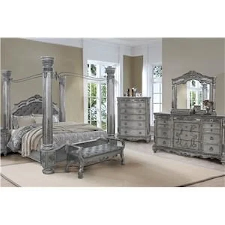 King Bedroom 5-PC Group with Dresser, Mirror and Complete King Bed